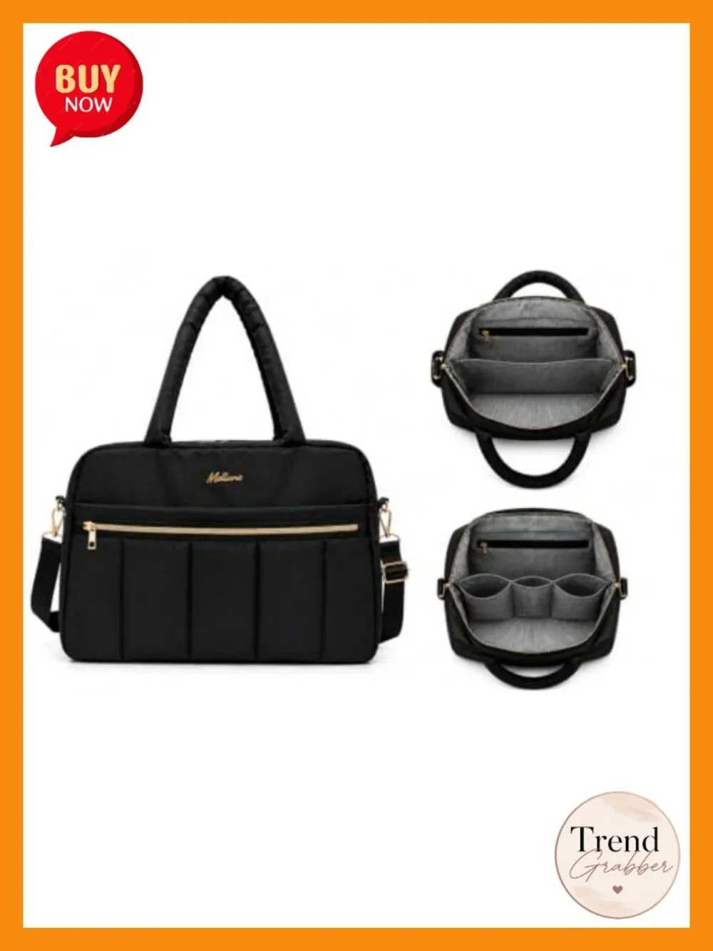 Large Tote Bag, Wide Open Design, Detachable Shoulder Strap, Polyester 20L